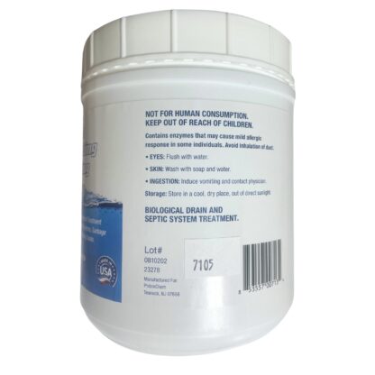 BioOne Dry Powder Drain Cleaner Side Label 1