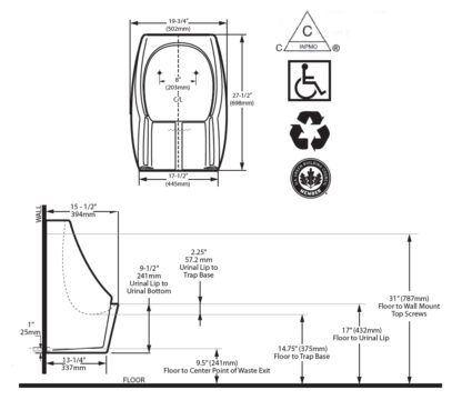 ZeroFlush 101 Dimensions